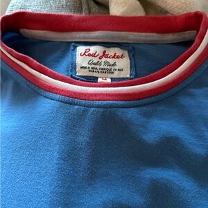 Red Jacket Blue and Red T-Shirt